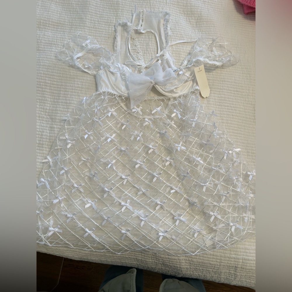 For Love and Lemons Bridal Bow Lingerie NWT